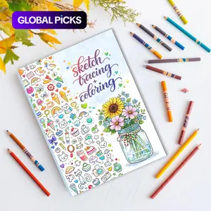 Viral Doodle Tracing Coloring Book | 3000+ Cute & Trendy Line Art Designs | Premium No-Bleed Paper | Stress Relief Activity for All Ages | Doodle Books #GLOBAL PICKS