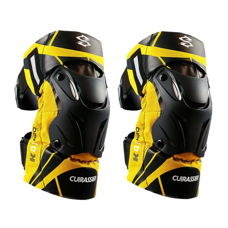 Off-Road Riding Knee Pads - Trail-Ready Impact-Resistant Armor with EVA PU Leather, Night Reflector for Dirt Bikes ATV