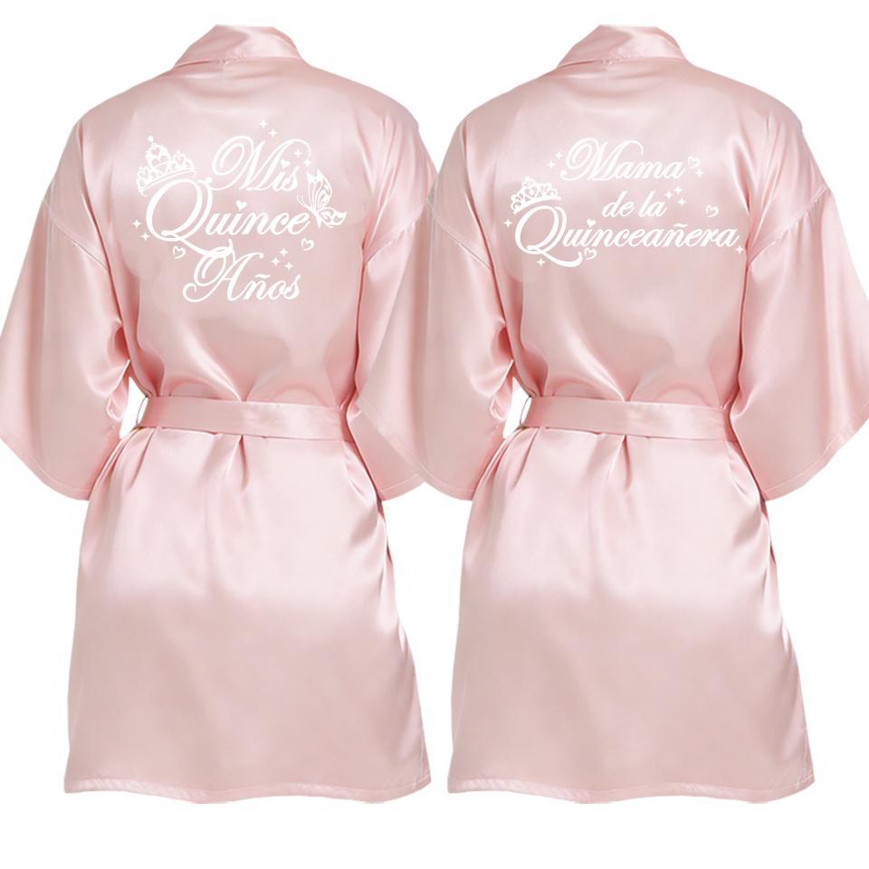 2 Pcs Elegant Quinceañera Celebration Gown Mis Quince Años Robe Girls 15th Anniversary Bathrobe for Birthday Party