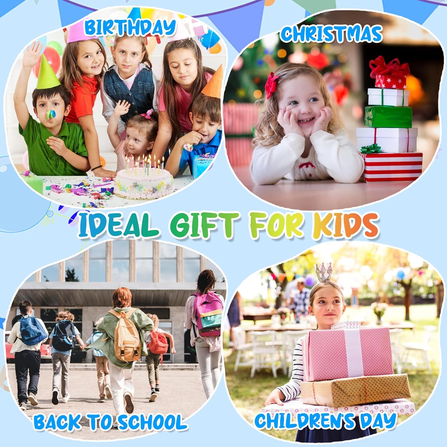 2 Pack 10 Inch LCD Writing Tablet for Kids Reusable Colorful Electronic Drawing Board Educational Learning Toys for 2-4 Year Old Boys Girls