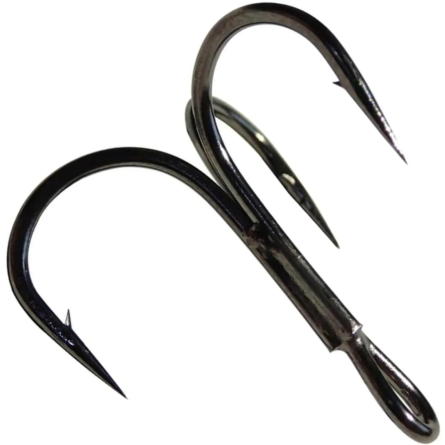 100 count Fishing Treble Hooks  Black Treble Fishing Hooks Round Bend  High Carbon Steel Barbed Fish Hook for Catfish Bass Trout Freshwater Saltwater Size: 2#-12# (12#-100pcs)