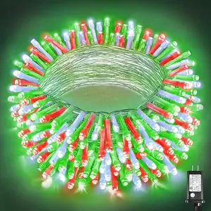 300 LED Christmas Lights Outdoor, 100ft Christmas String Lights 8 Modes Plug in Waterproof Fairy Lights with Timer Memory for Indoor Outside Bedroom Home Party Decoration