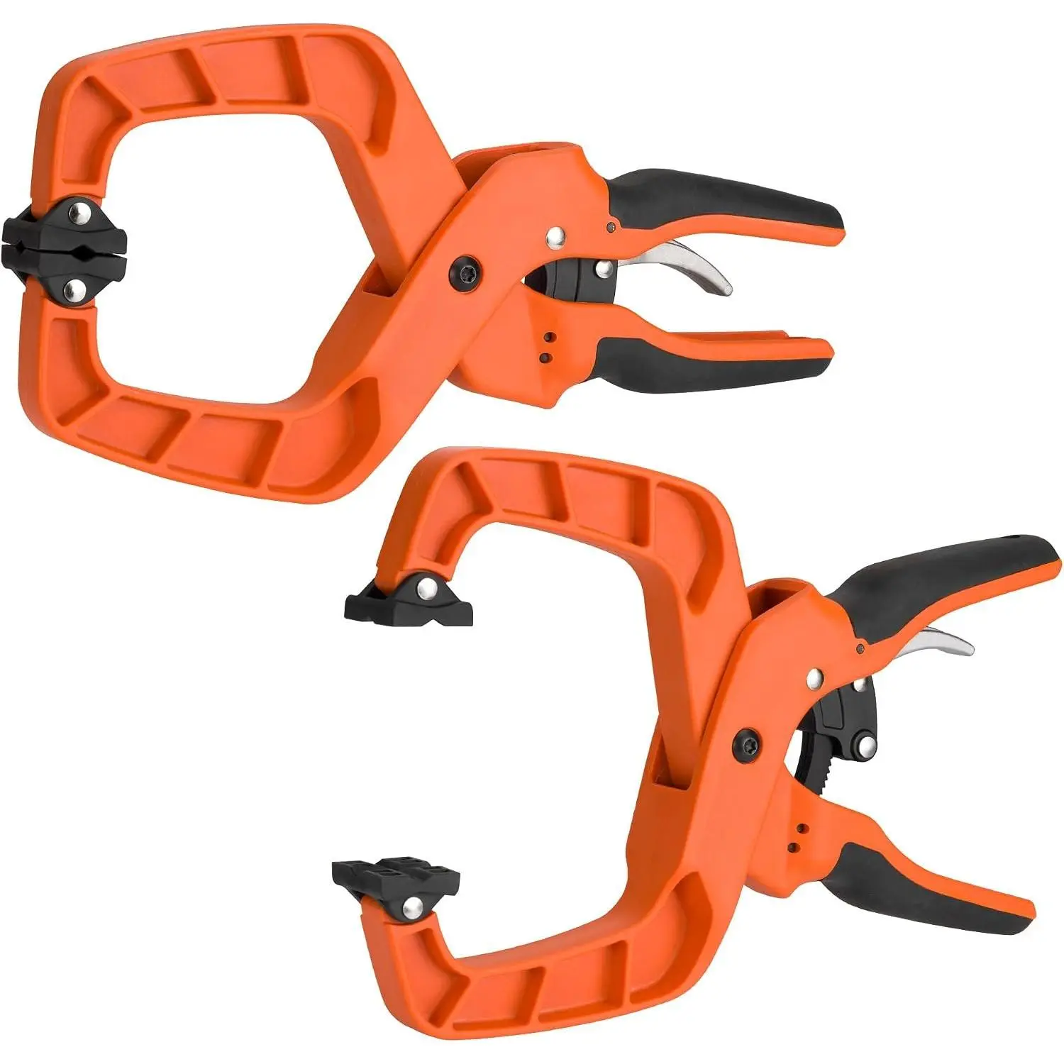 2-Pack 4 Inch Quick Release Ratcheting  Clamps | Ratcheting hand clamps with box-joint construction,  grip and 40 lbs clamping force for woodworking tasks