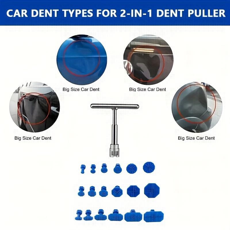 Car Dent Repair Tool – Aluminum T-Handle Tool with 18 Tabs – Paintless Dent Repair (PDR) Kit – Suitable for Minor Body Dents and Small Hail Damage