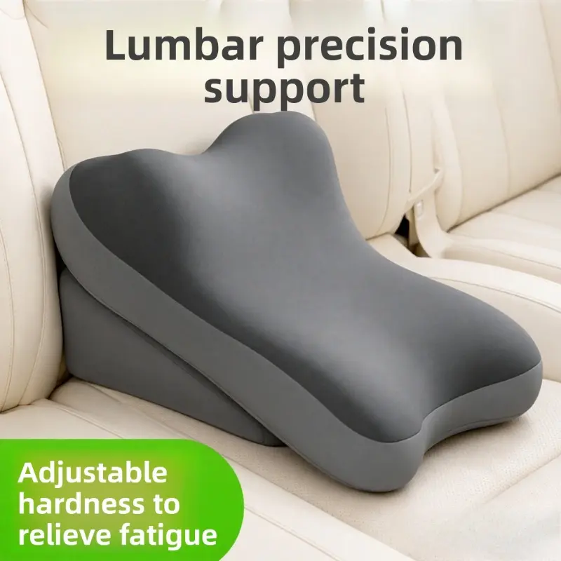 Ergonomic mattress pillow, adjustable memory cotton backrest for reading, 2-piece split support pillow for bed rest, anti slip waist and neck pads, suitable for home office and relaxation