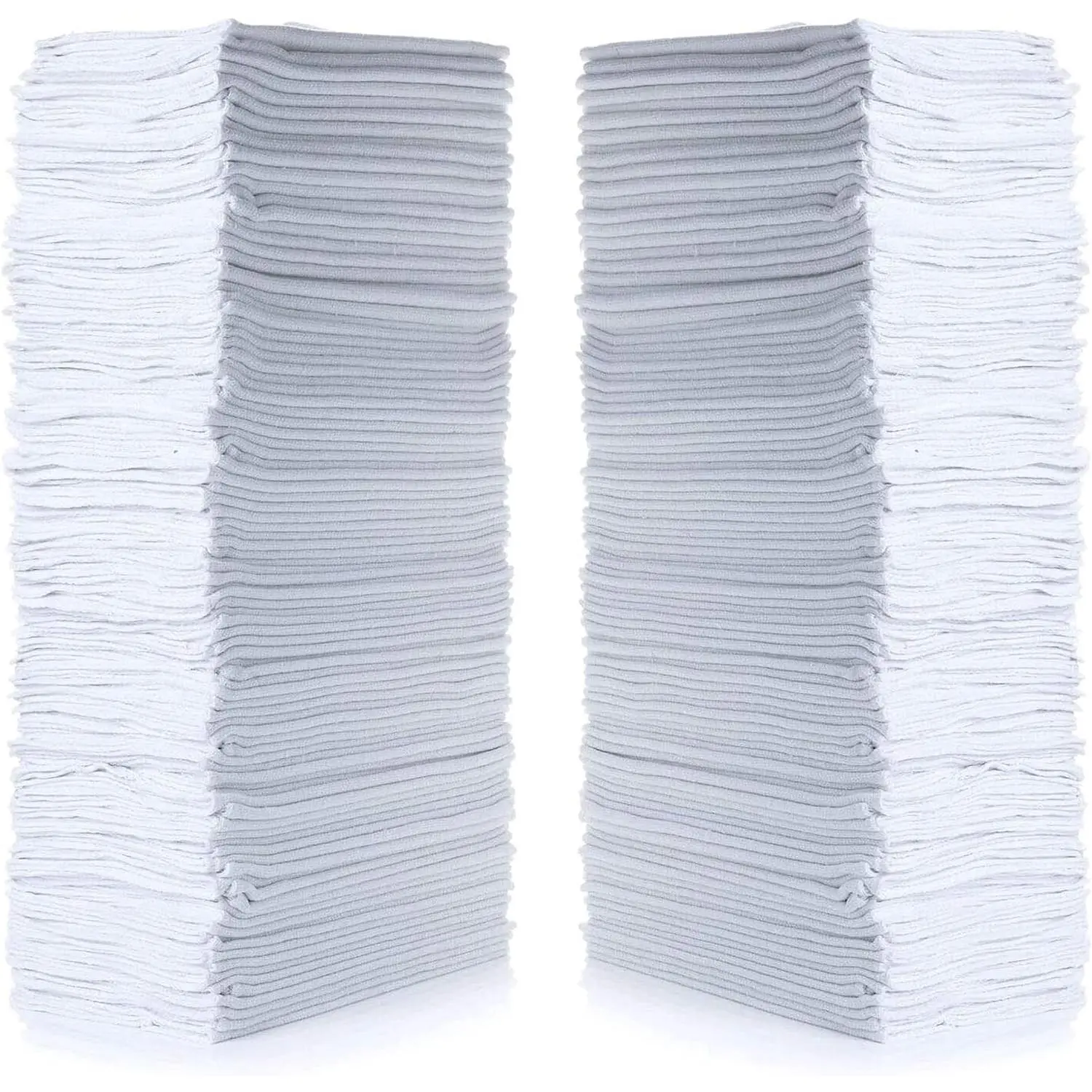 Cotton Shop Towels 14"x12" (145 Pack) – Reusable Cleaning Shop Rags for Automobiles, Industries, Garage and Homes (White)