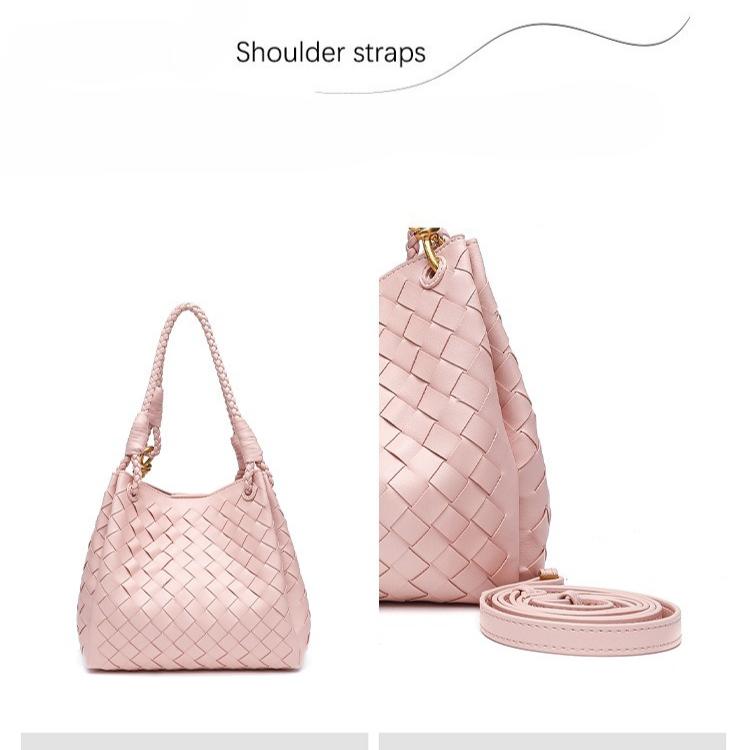 M6193 Women's Fashion Hand-woven Portable Tote Bag 2026 New Personalized Shoulder Crossbody Parachute Bag