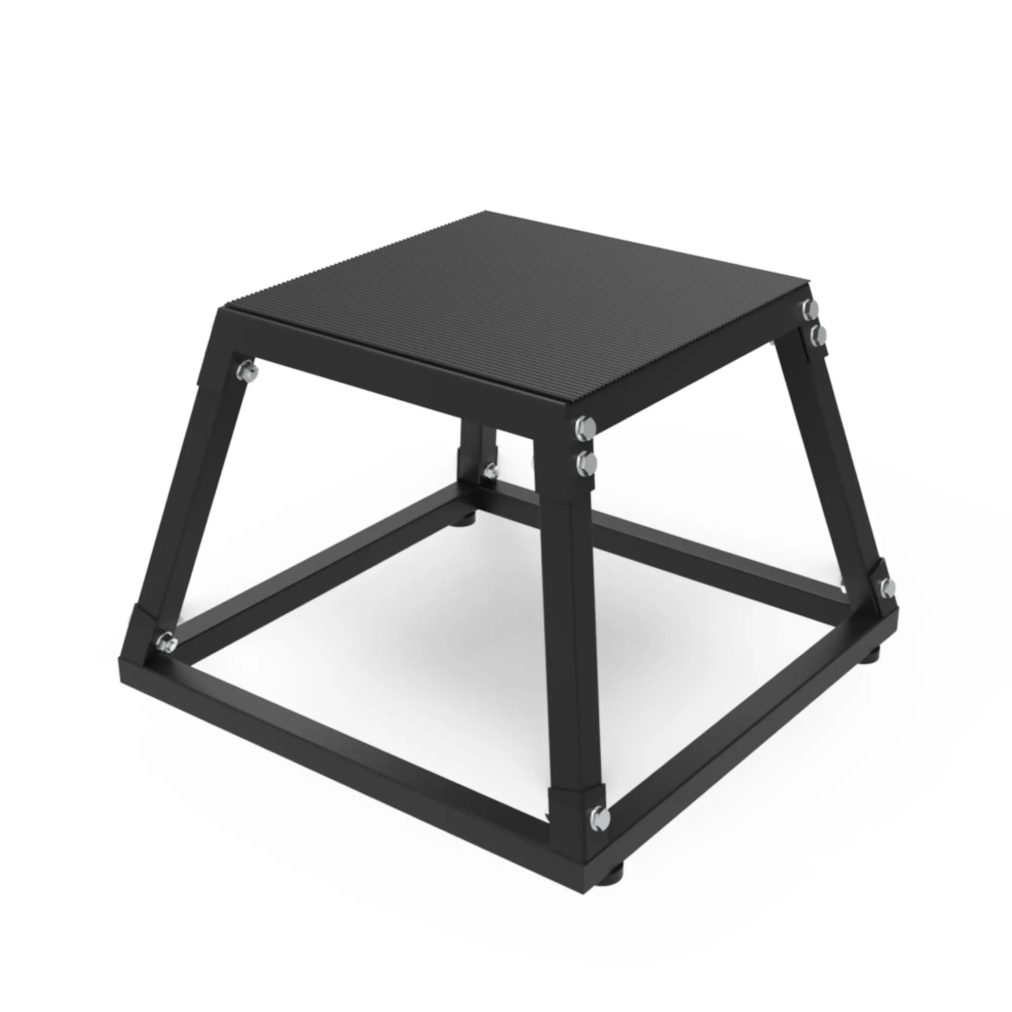 Plyometric Jumping Box, Steel Plyo Box for Exercise, Metal Exercise Step Up Box with Anti-Slip Surface for Home Gym Training