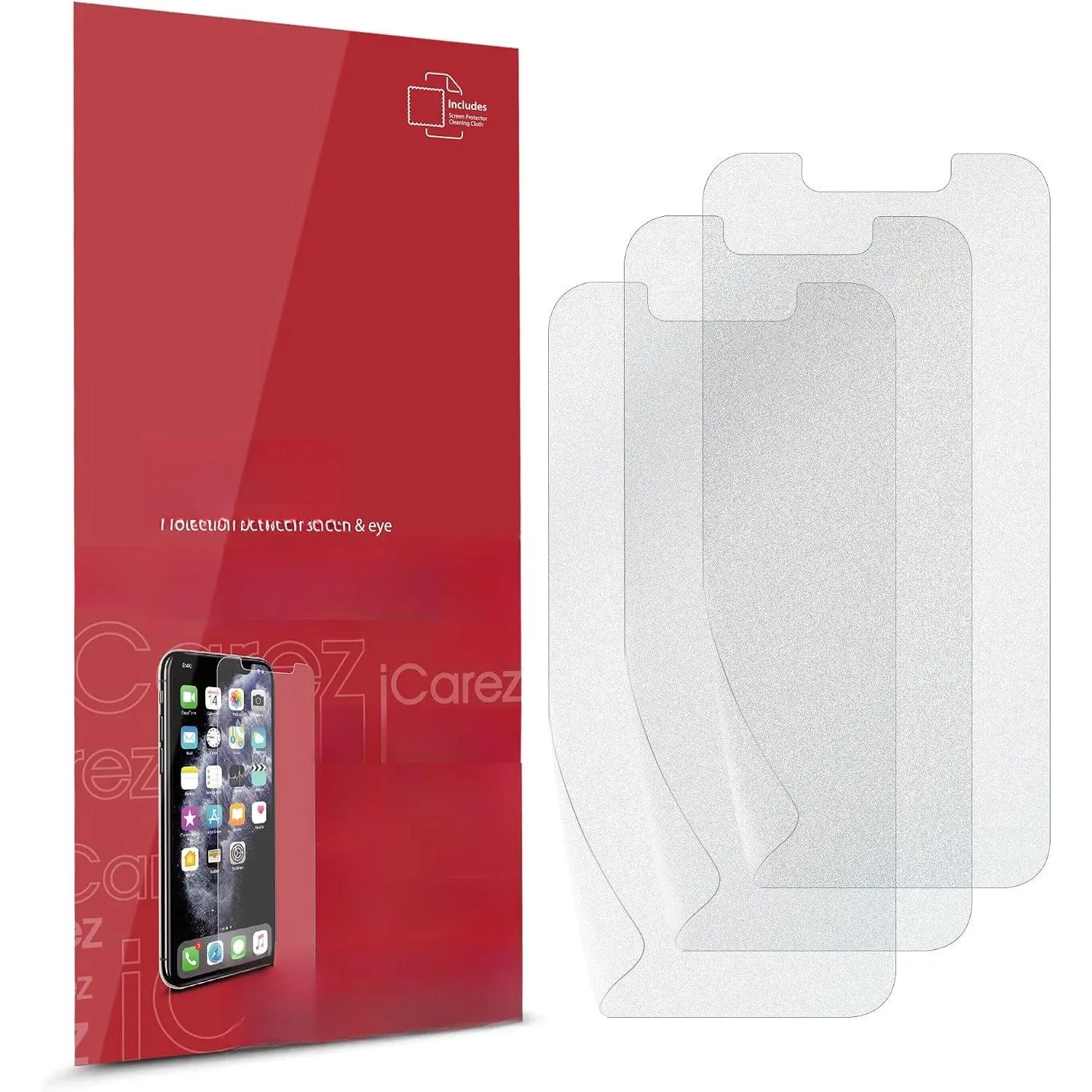 Anti Glare Matte Screen Protector for  17e /  16e /  14 /  13 / 13 Pro 6.1-Inches [3 Pack] (Case Friendly)  No Bubble Easy to Apply with Hinge Installation