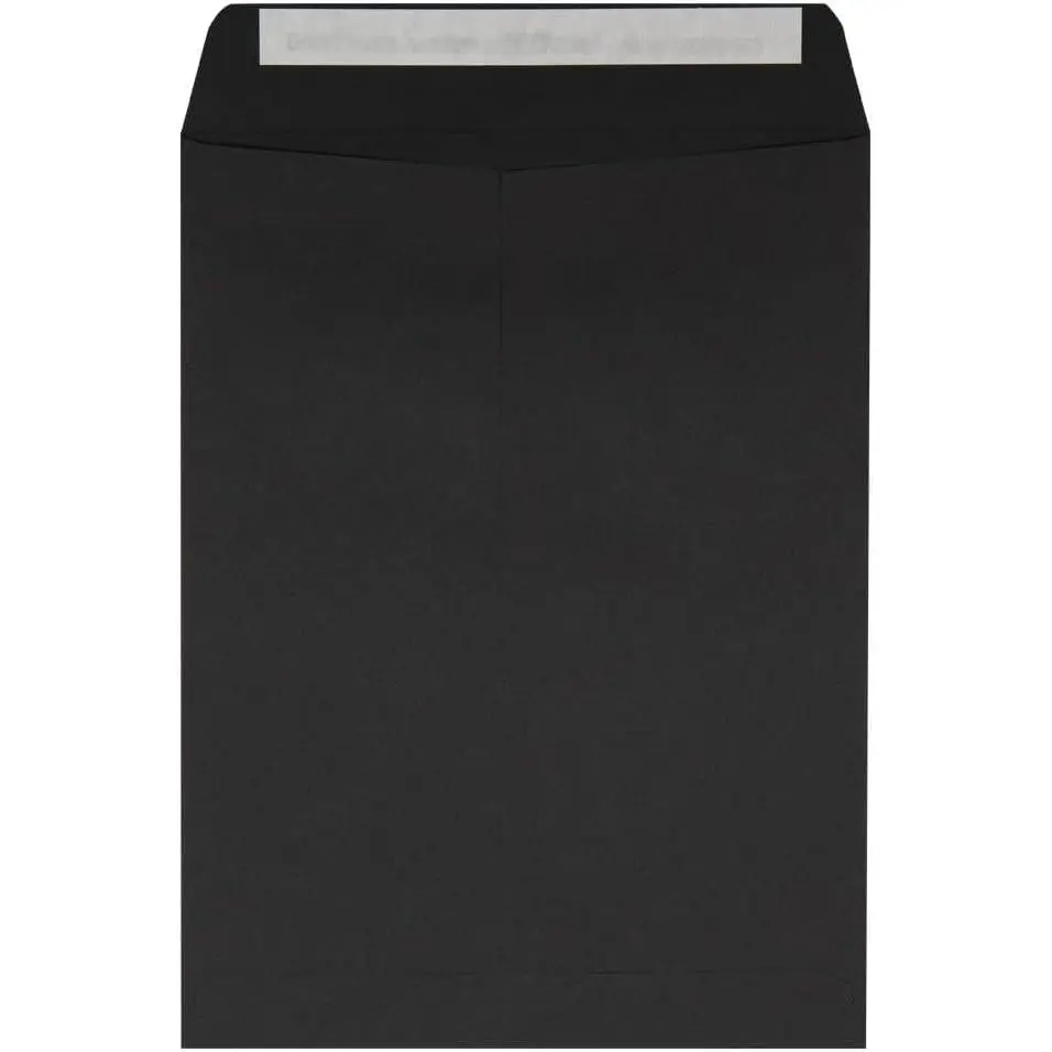 9 x 12 Open End Envelopes | Peel & Press | Midnight Black | 80lb. Text | 50 Qty