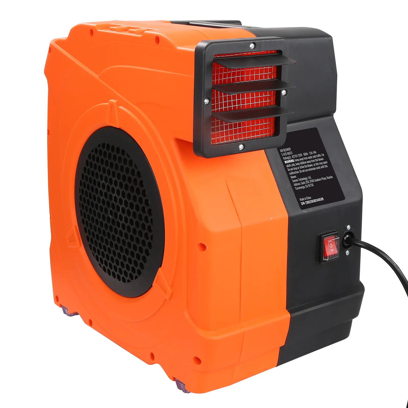 Inflatable Blower, Hp Bounce House Blower, 115V/60Hz Rated Voltage, IP24-Rated Protection, Reverse Louver Design, Easy Operation