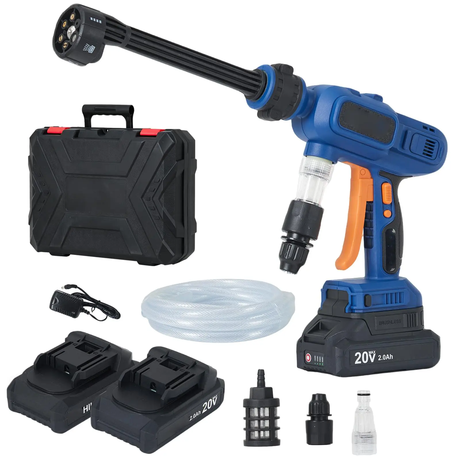 Cordless Pressure Washer 1300 PSI – Portable Power Washer with 6-in-1 Nozzle, Handheld High Pressure Cleaner for Car, Patio, Driveway, Garden & Outdoor Use