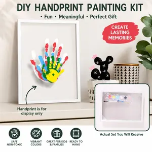 Family Handprint Kit - DIY Keepsake Frame for New & Expecting Parents, Create Cherished Memories, Perfect Home Decor & Personalized Gift, Mother's Day & Father's Day Special, Fun & Creative Activity for Kids