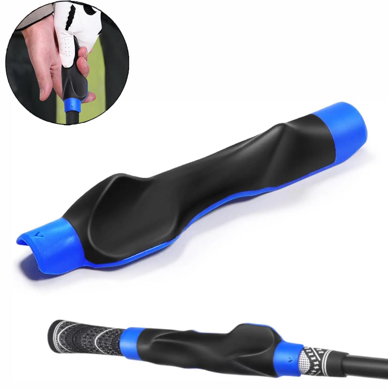 Ergonomic Molded Golf Grip Trainer, Durable Non-Slip Hand Position Corrector for Adults, Golf Accessory for Daily Practice & Swing Consistency, Golf Hitting Aid