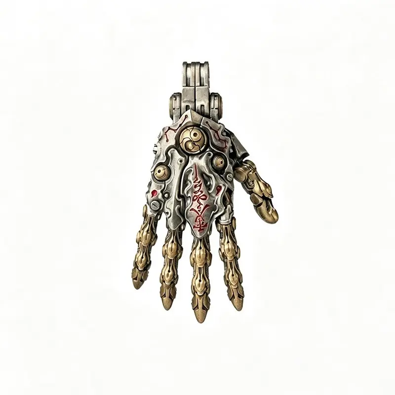 Adjustable Fingertip Dao Mechanical Hand Necklace Pendant, Unisex Hand Shape Jewelry, Original Stress Relief Desk Decor, Unique Desktop Ornament