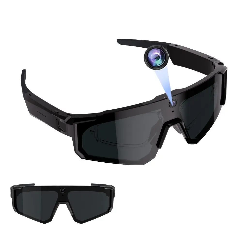Sport Smart Sunglasses with Video Recording, 8MP Camera, 4GB Memory Build-in (No SD Card Needed), Build-in Myopia Inner Frame,Bluetooth Call ,Music Control ,AI Translation, 260Mah Battery, IP64 Waterproof, Multifunctional Smart Glasses