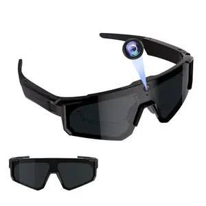 Sport Smart Sunglasses with Video Recording, 8MP Camera, 4GB Memory Build-in (No SD Card Needed), Build-in Myopia Inner Frame,Bluetooth Call ,Music Control ,AI Translation, 260Mah Battery, IP64 Waterproof