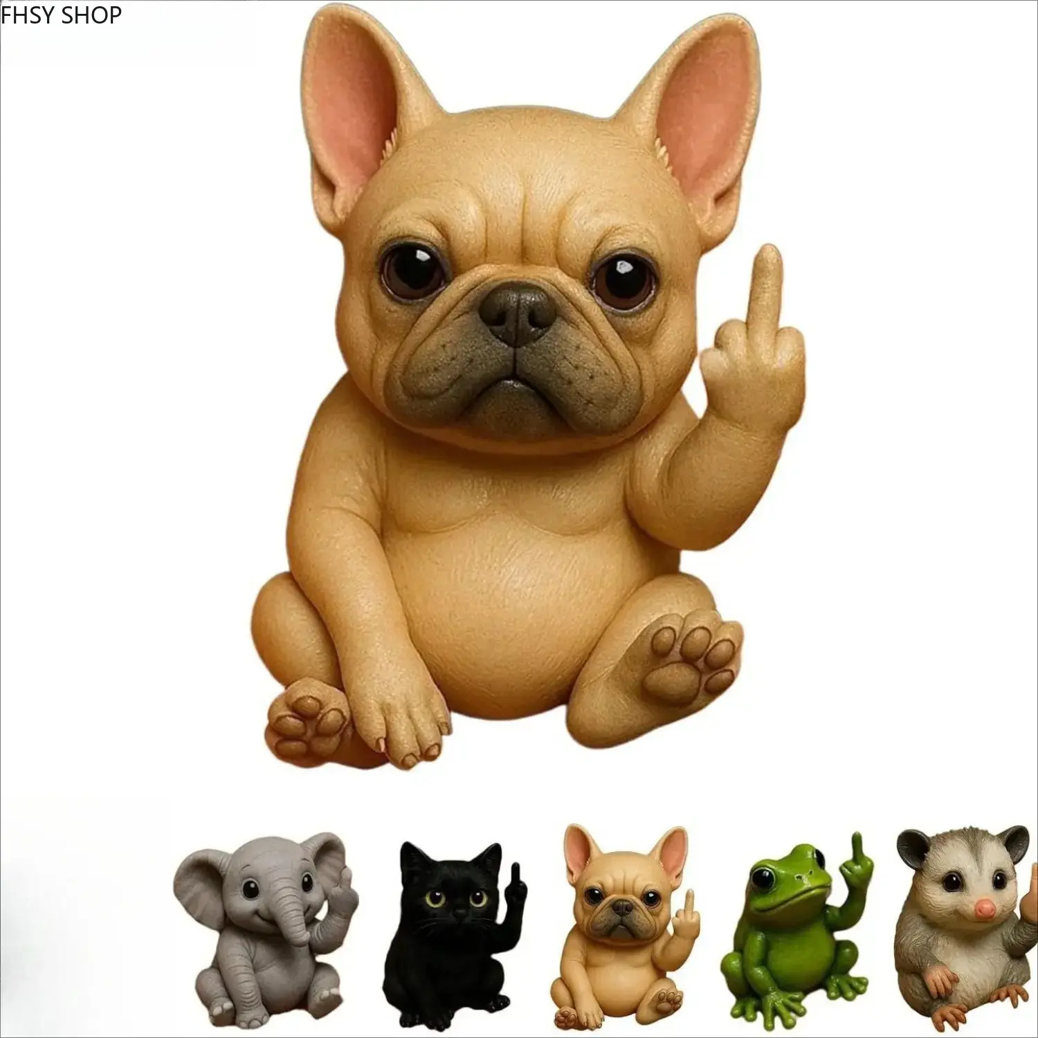 Novelty Hanging Ornament, Humorous Resin Mouse Figure with Middle Finger Gesture for Hammock Accents and Outdoor Adventure Gifts
