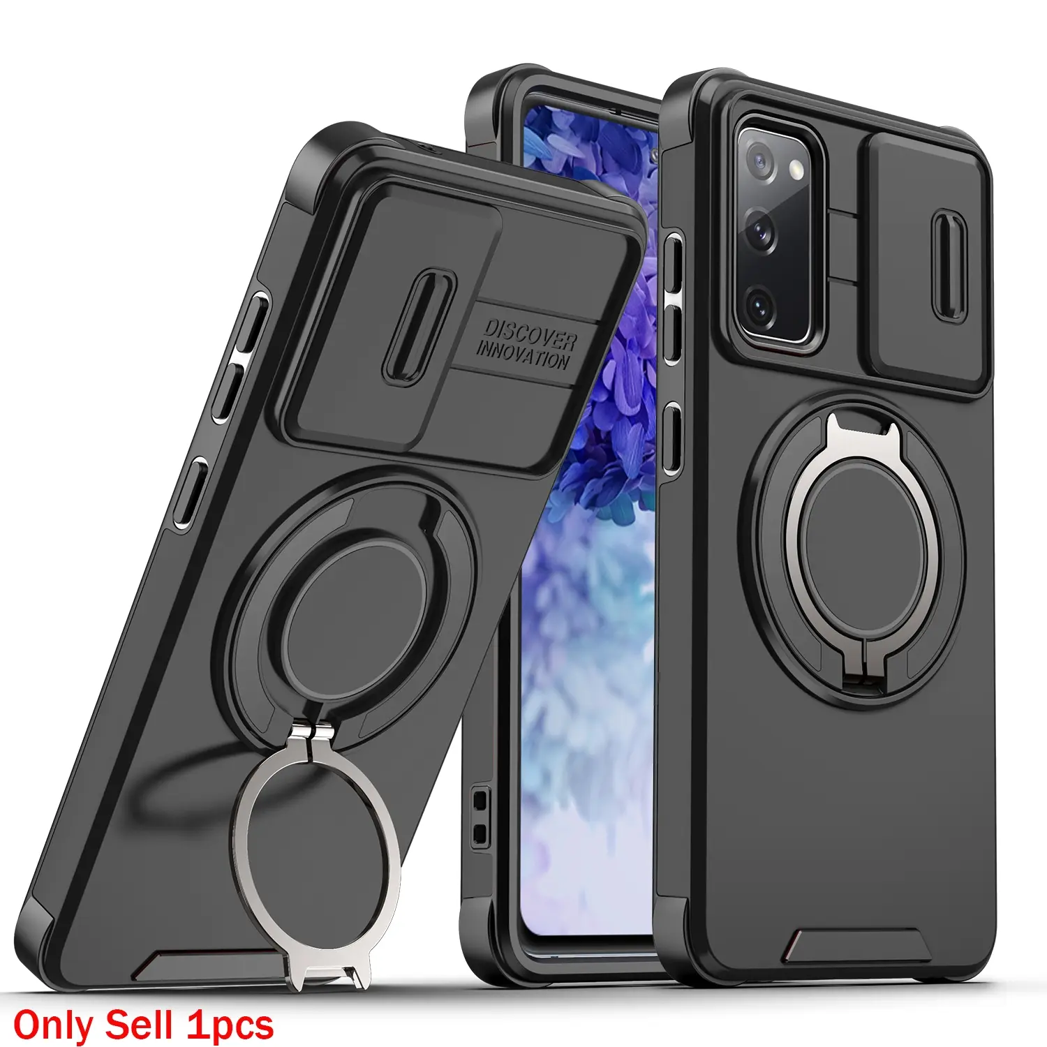 Case for Samsung Galaxy S20 Fe, Scratch-Resistant, Anti-Fingerprint, Dustproof, Adjustable Magnetic Ring Stand, Shockproof, Durable for Samsung Galaxy S20 Fe Case, Shock resistant cover