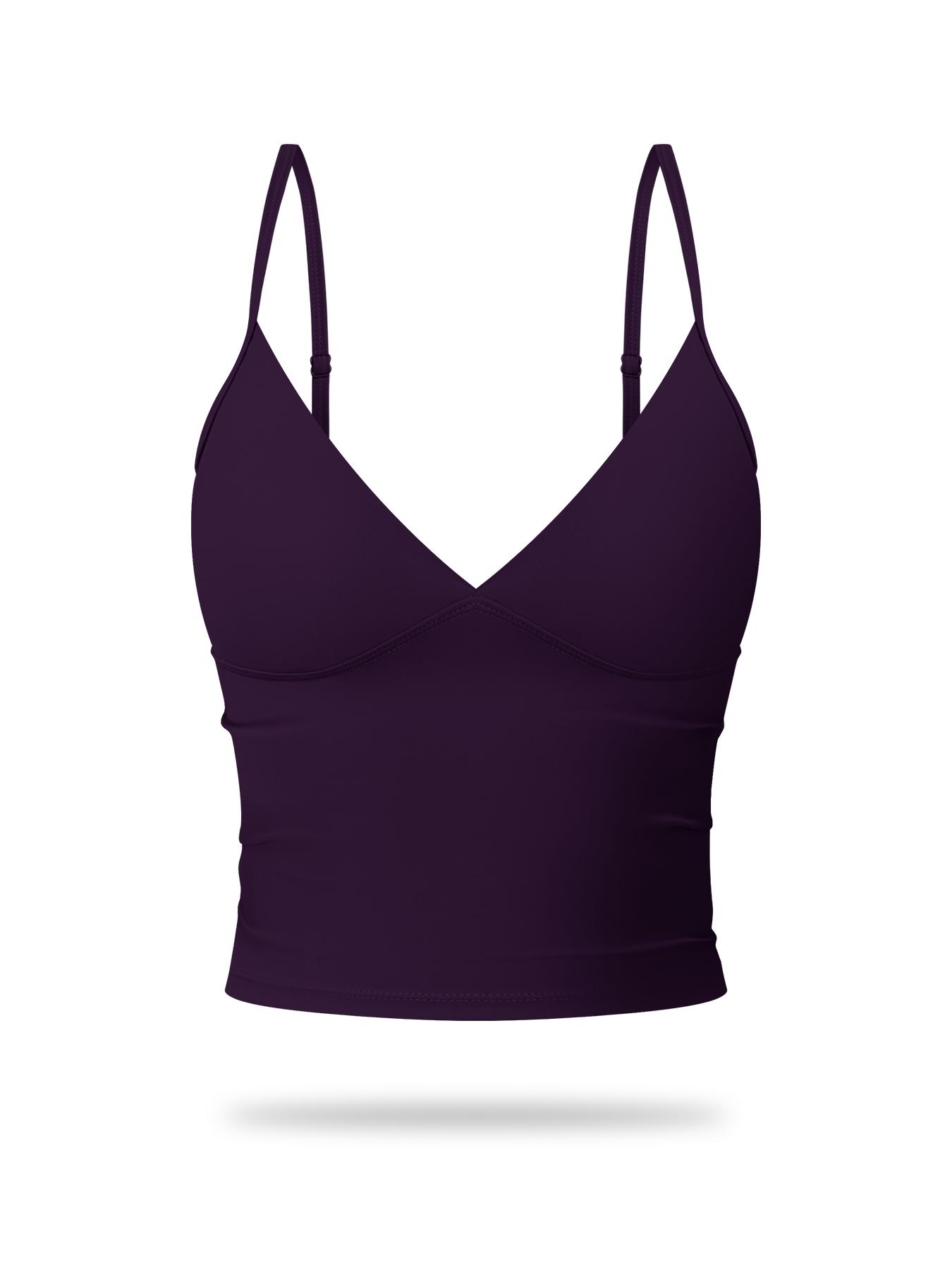 Women's Solid Color Sports Cami Top, Sporty Cami Top, Athletic Top, Breathable Comfortable Sports Top, Ladies Sportswear for Indoor Outdoor Wear