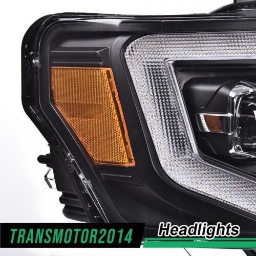 Front LED Tube Dual Projector Headlights Black Fit For 2009-2014 Ford F150