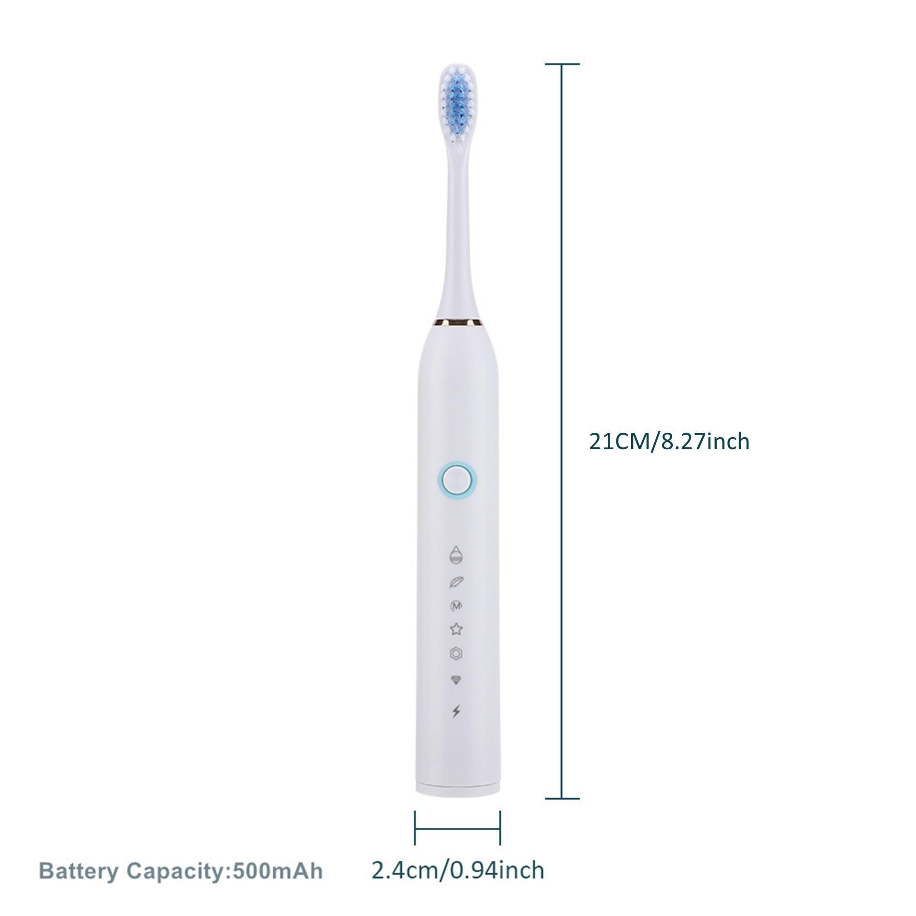 Electric Toothbrush, 1 Box Rechargeable Sonic Teeth-Cleaning Toothbrush with Brush Heads, Rechargeable Electronic Toothbrushes, Intelligent Deep-Cleaning Toothbrush for Adults
