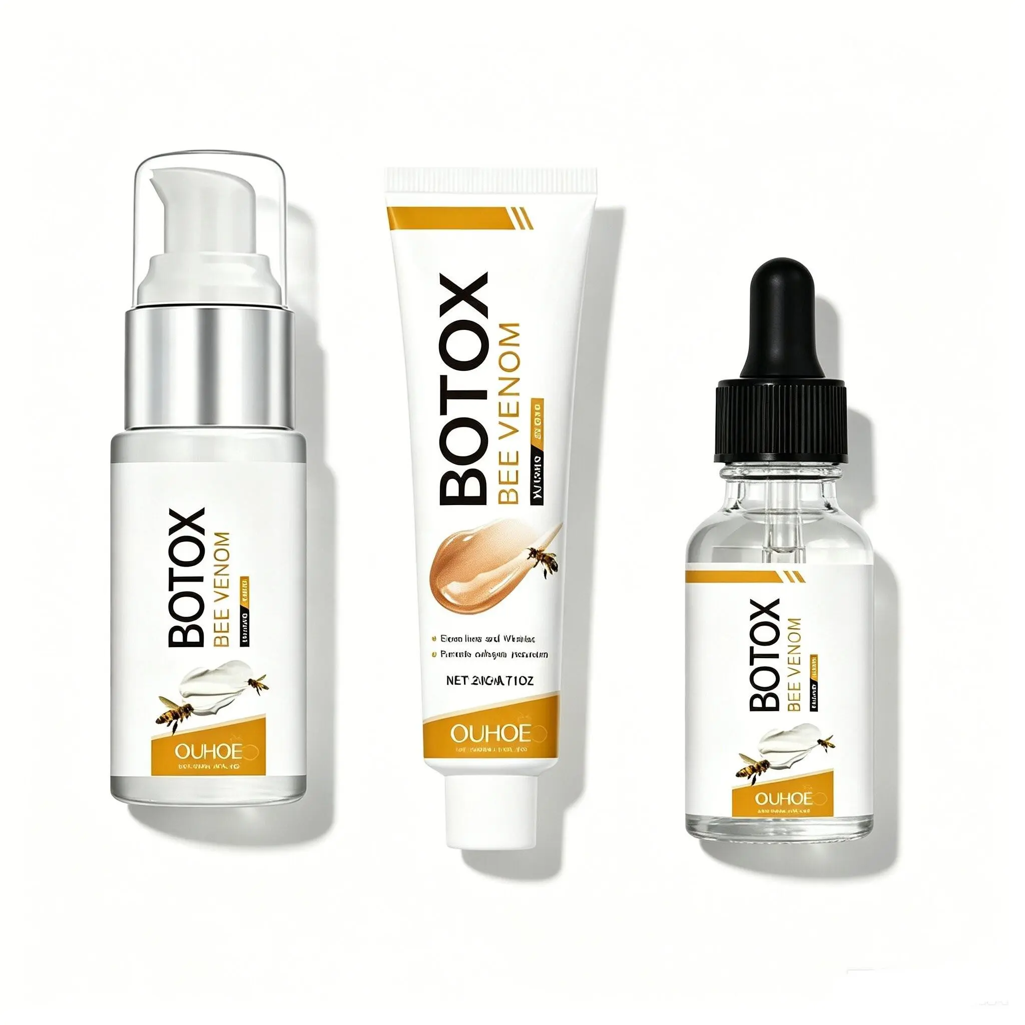3-Piece Bee Venom Face Care Cream Moisturizer, Natural Ingredients, Gentle Hydration, Hydrating, Moisturizes Skin, Smooths & Softens, Firming Rejuvenating Skin, Lightweight Skincare Formula, Daily Hydrating Formula, Moisturizing, Hydrate, Face Lotion