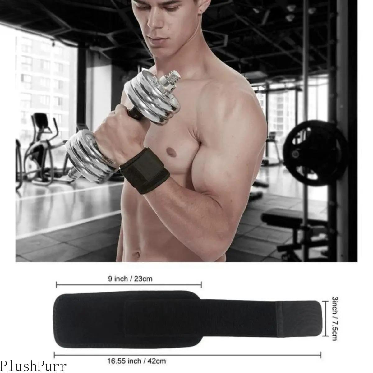 2 Pack Adjustable Wrist Brace Support Straps High Elastic Compression Wraps for Fitness Weightlifting Gym Training Stabilizing Sports Gear