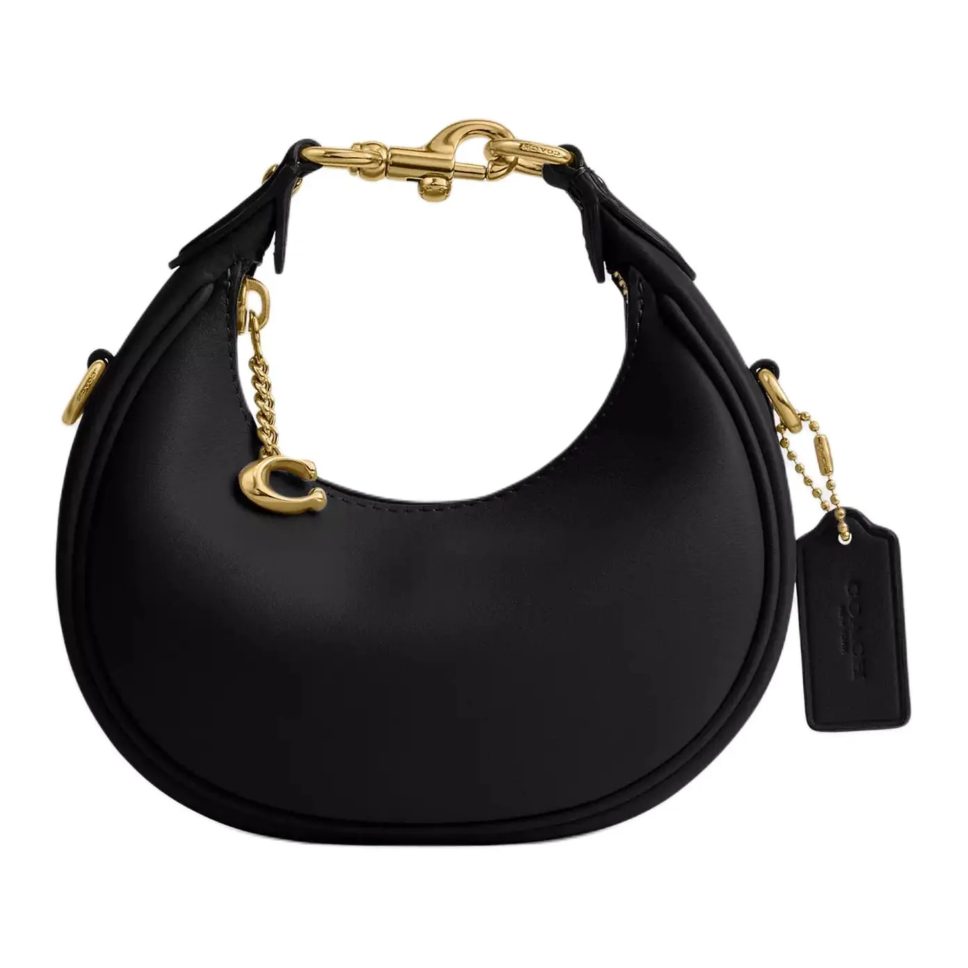 COACH Jonie 15 Mini Crossbody Handbag for Women – Classic Logo Leather Shoulder Bag in Black