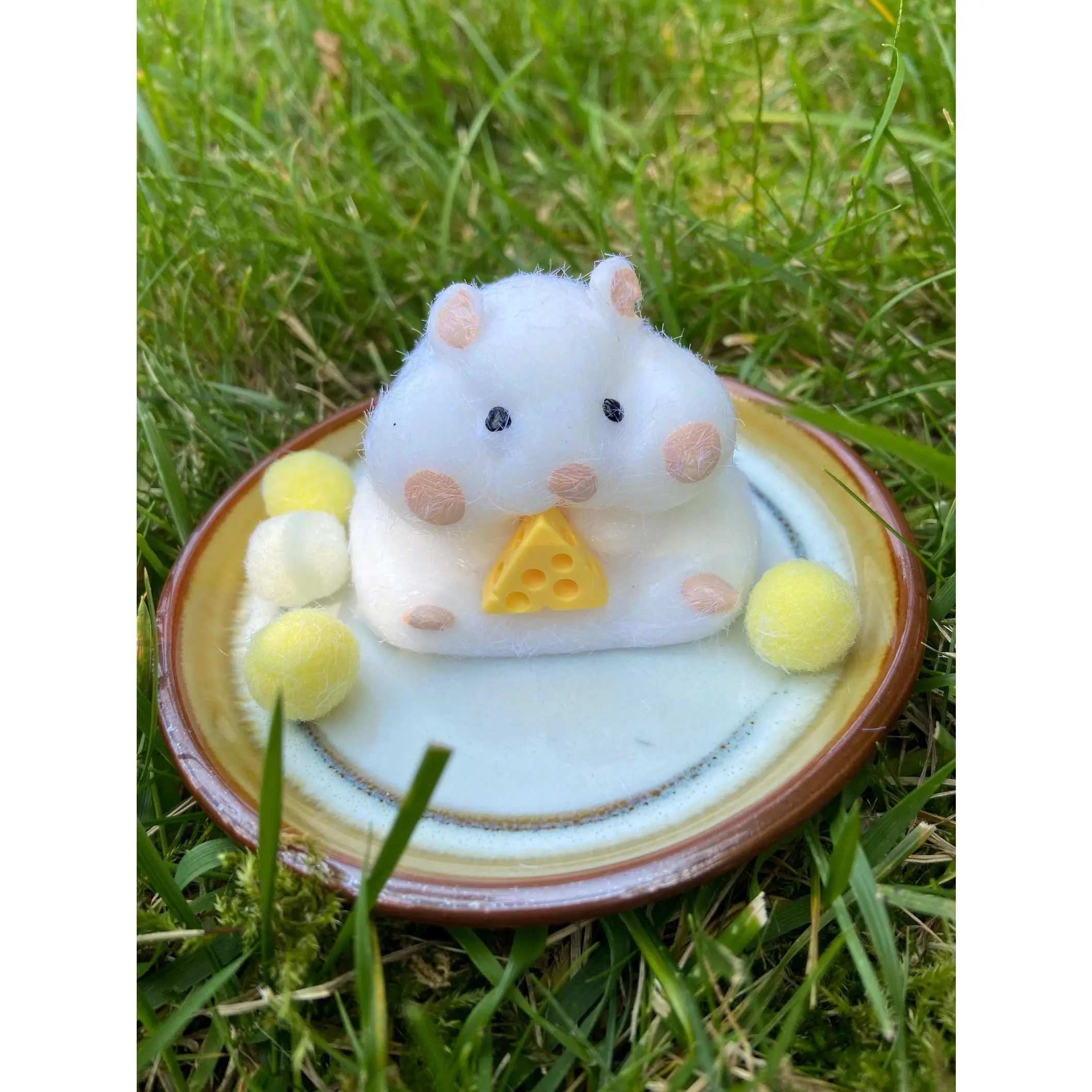Handmade Furry Hamster Squishy | Kawaii Stress Relief Toy