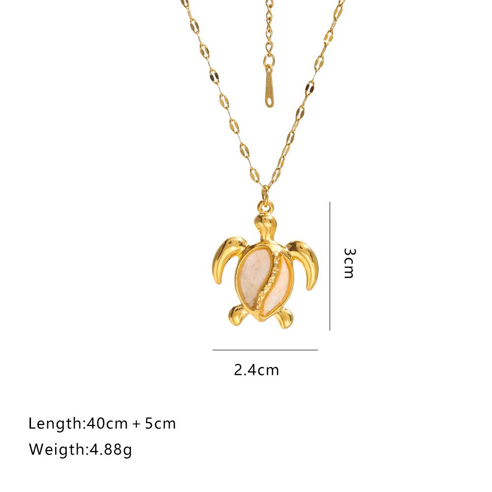 New cross-border jewelry: starfish stainless steel pendant necklace accessories, light luxury niche women's summer fashion jewelry