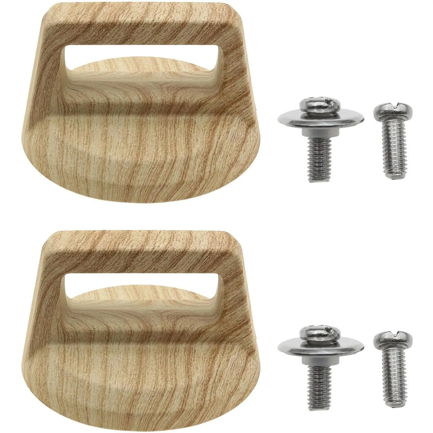 2 PCS Universal Pot Lid Top Replacement Knob Pot Lid Cover Knob Handle for Kitchen Cookware Light-Colored Wood Grain