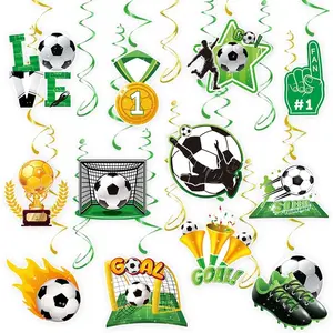 Soccer  Swirls - 30 count Soccer Party Decorations Ceiling  Streamers for Soccer Themed Party Decor Supplies