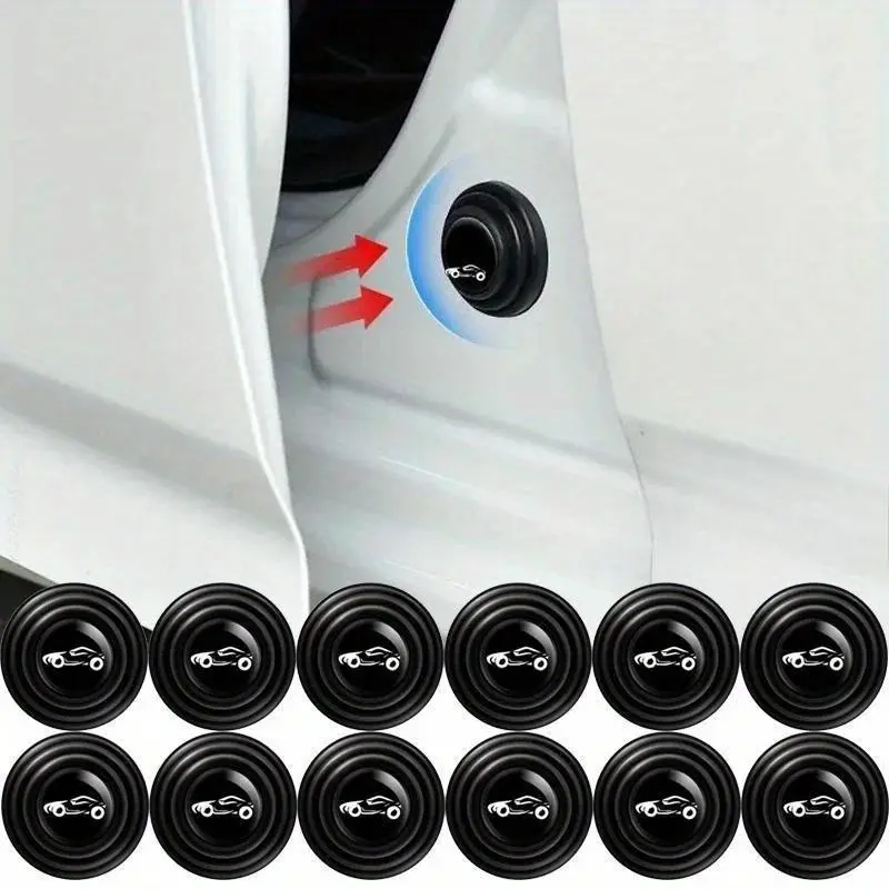 10/20pcs Car Door Anti-Collision Silicone Pads Shock Absorber Gasket Anti-shock Protection Soundproof Silent Buffer Stickers Accessories