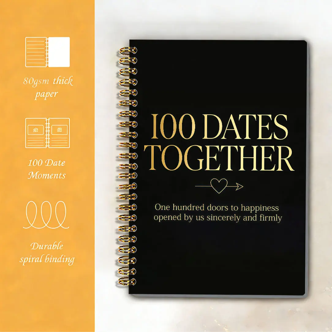 Romantic Date Planner for Couples, 100 Exclusive Dates, Perfect for Anniversaries, Valentine's Day, Engagement, Wedding Gifts
