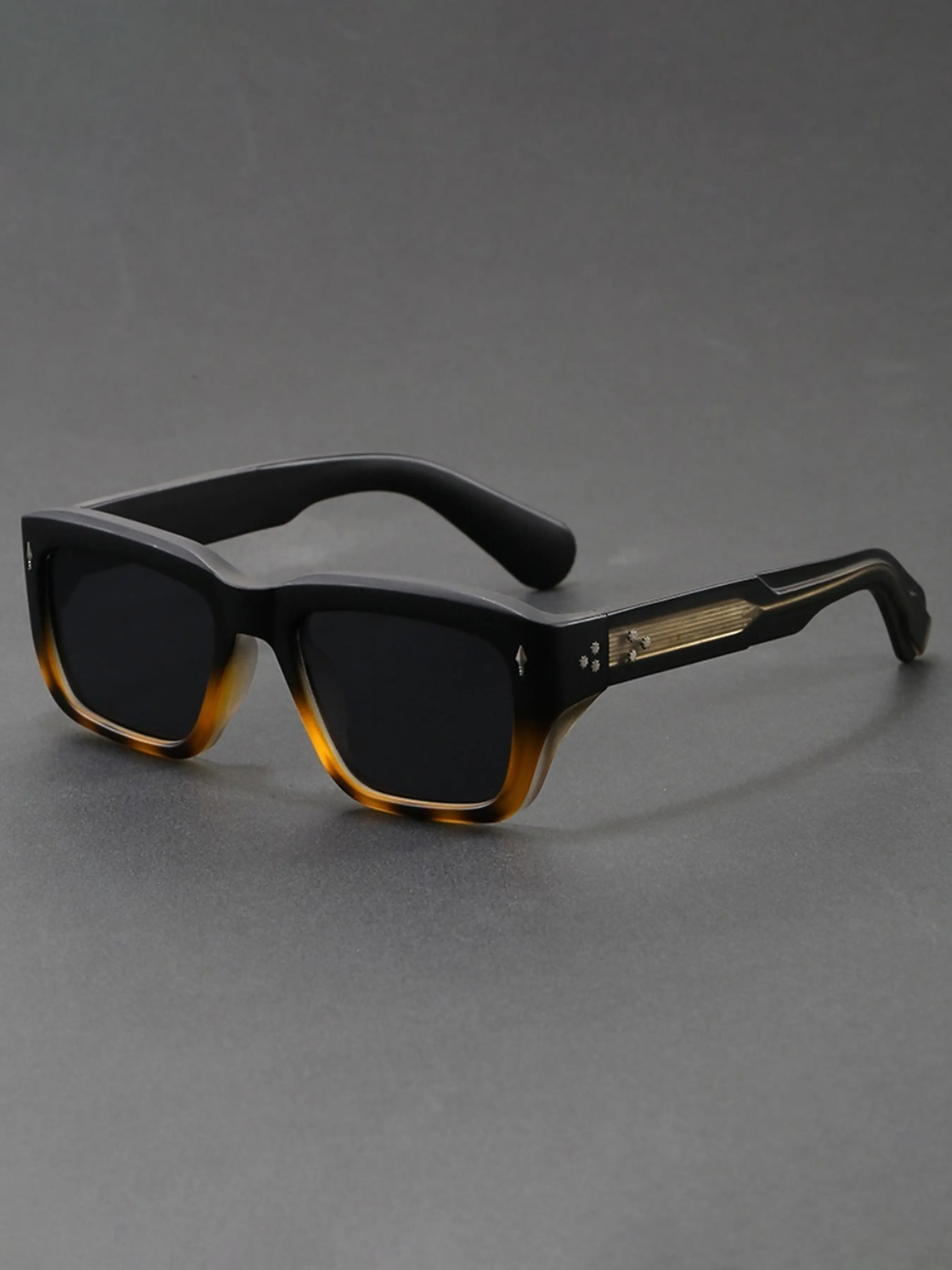 COJOS Atmospheric Square Frame Casual Sunglasses Comes with A Set of Luxury Glasses Storage Gift Box Suitable for Both Men and Women