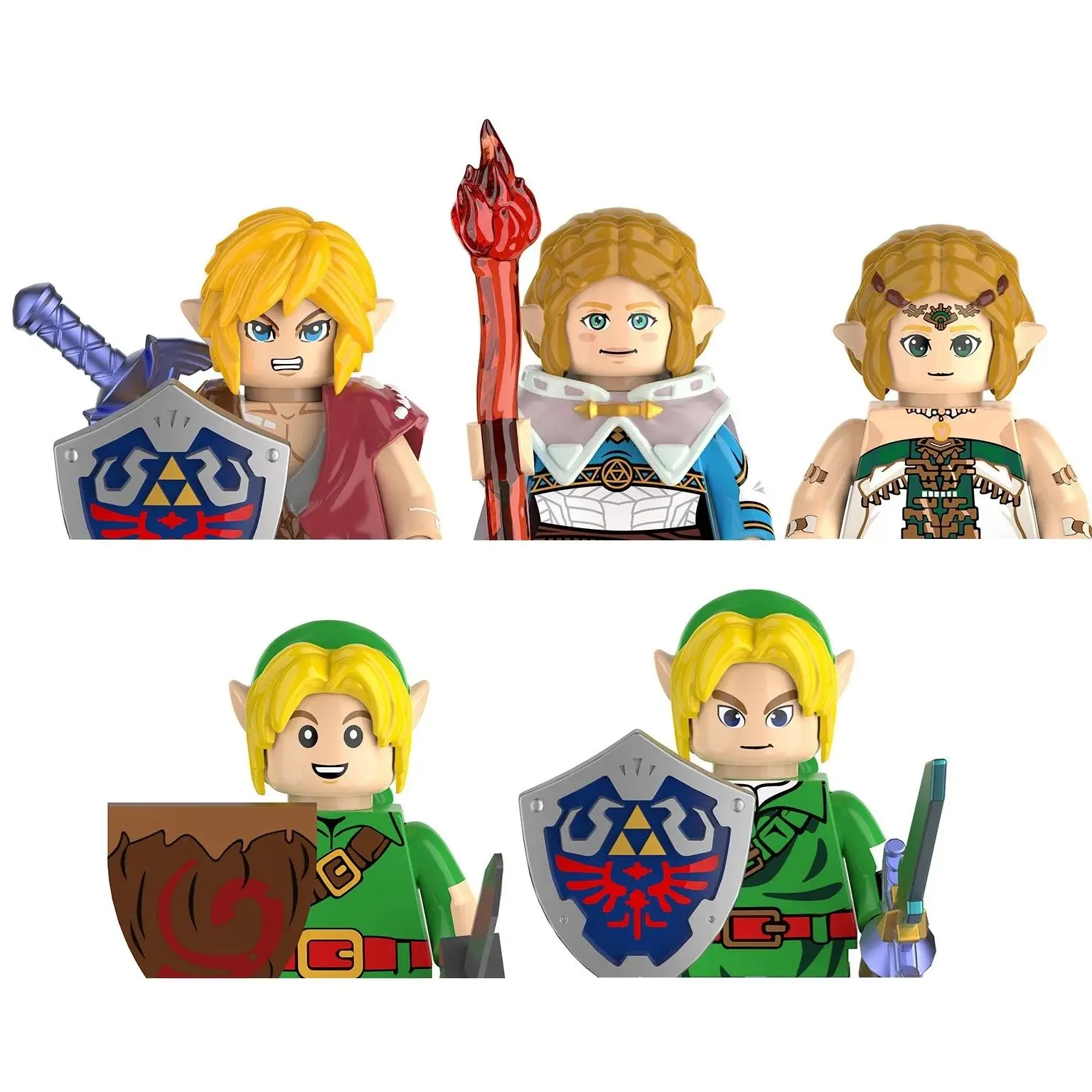 2026 Hot DT8906 The Wild Set Plastic ABS Building Blocks with Movable Joints King Knight, Princess Miniature Action Figures
