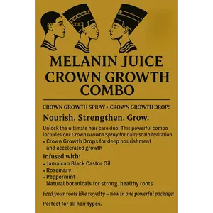 🌟 Melanin Juice Crown Growth Combo 🌟 Crown Growth Spray + Crown Growth Drops