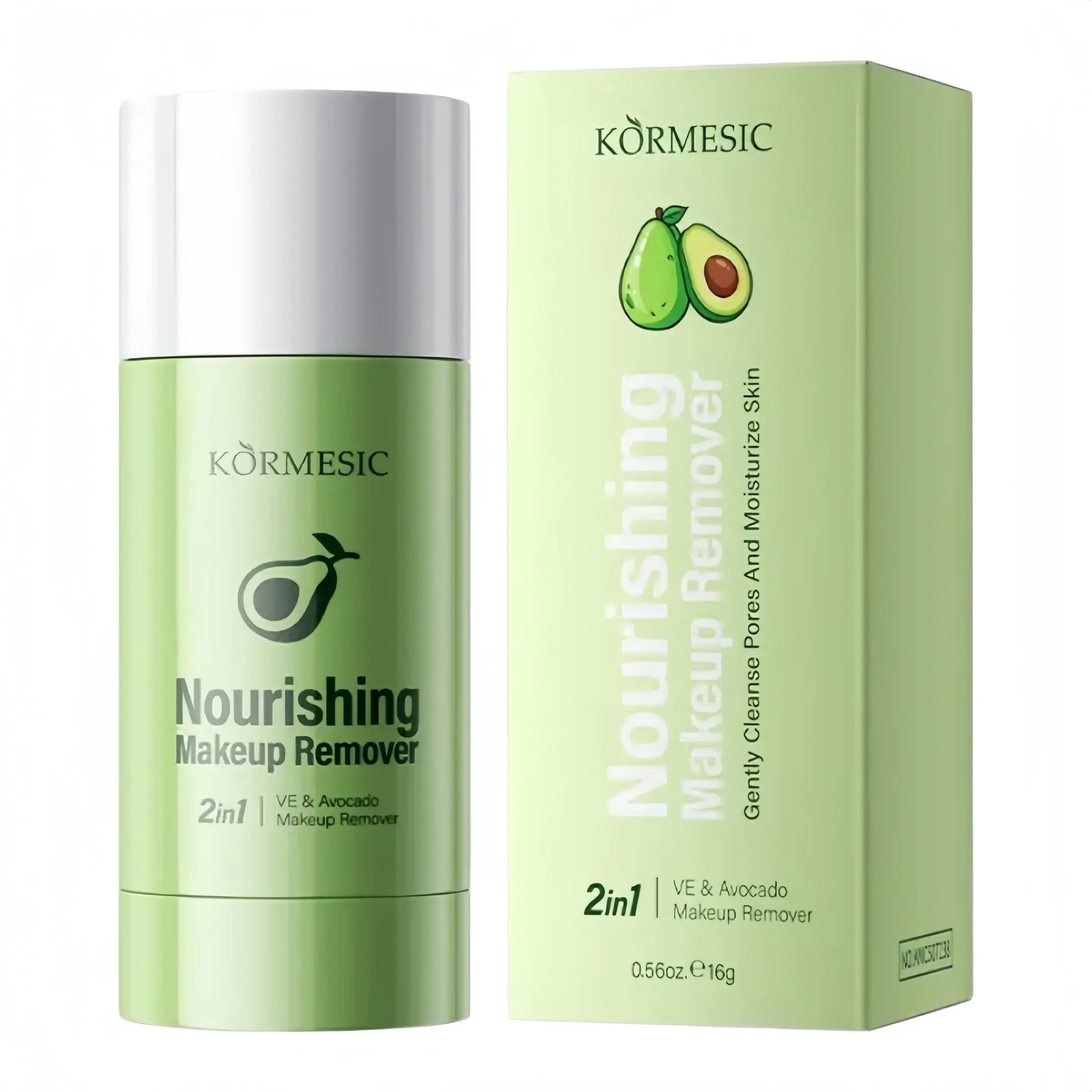 Avocado Nourishing Makeup Remover Stick, Gentle Solid Cleansing Balm, Facial Cleansing Stick Suitable for All Skin Types