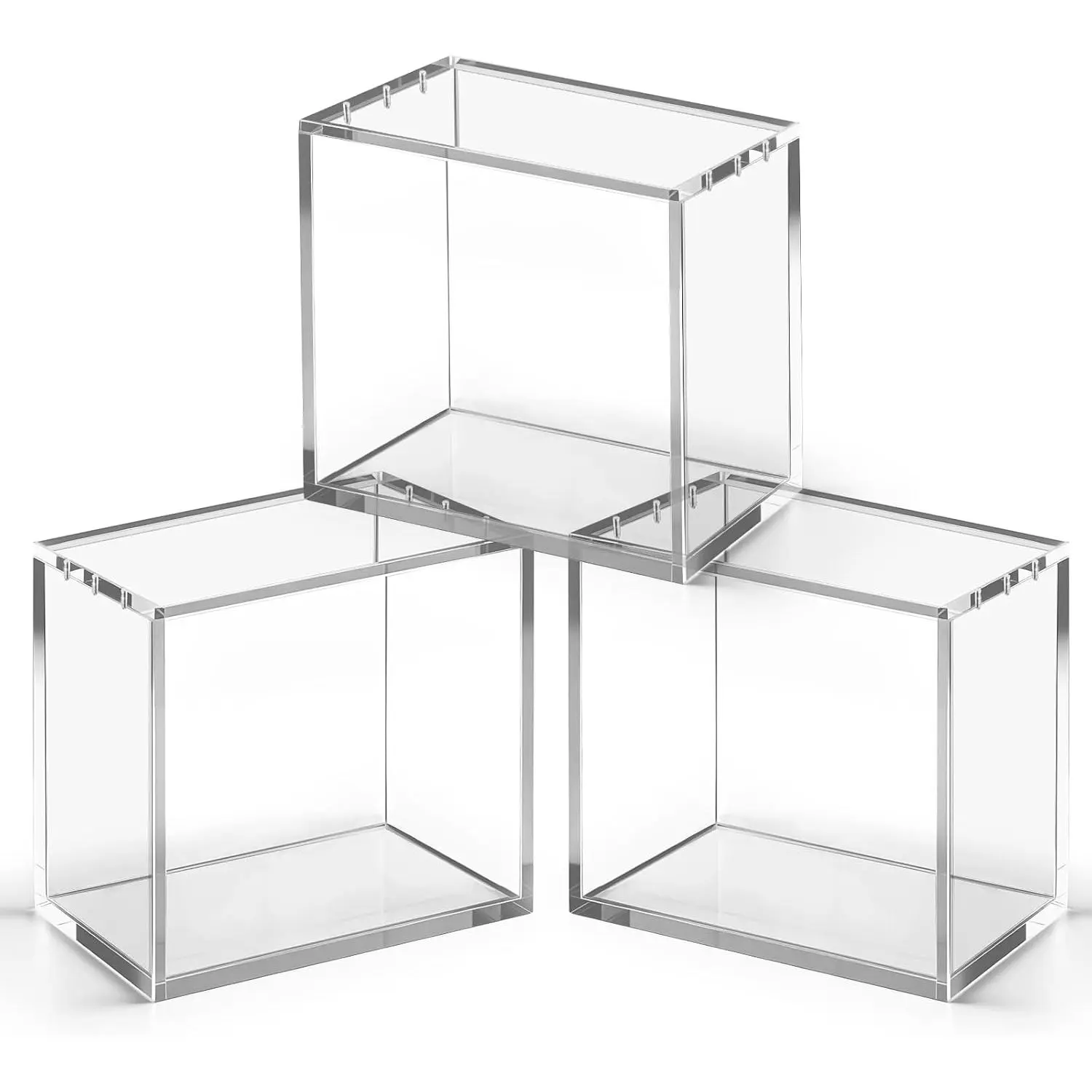 Collector's Showcase Magnetic ETB Display Case, 5mm Ultra Clear Acrylic Box with UV-Blocking & Anti-Yellowing Shield, Top-Loading Dustproof Protector for Pokemon Elite Trainer Box & Sealed Card Display, Modular Stackable Design for Home Display