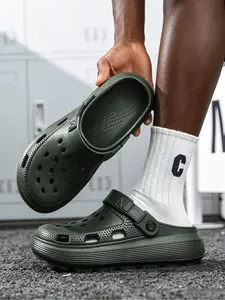 1 Pair Breathable Mesh Clogs, Non-Slip Wear-Resistant Sole, For Students' Daily Outfits & Wet Days