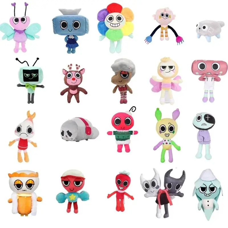 New Dandy's World 35cm Plush Cute Dandy World Scrap Stuffed Horror Game Goob Pebble Plushie Soft Pillow Doll Children Gifts Doll