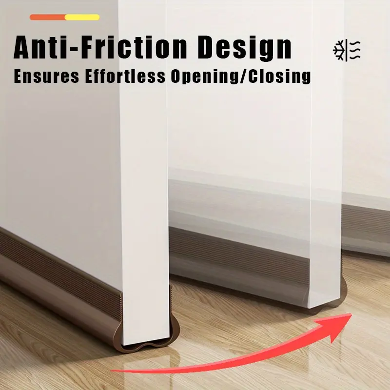 2-Pack Door Bottom Seal Strip - 36.6" Silent Seal Strip, tightly seals to block wind and insects, reduces door friction, allows easy opening, easy-to-clean surface, suitable for home/office