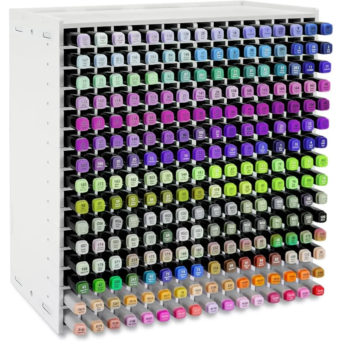 Marker Organizer, 240 Slots Marker Storage Organizer, Marker Holder with Divider Art Marker Rack for Pens Colored Pencils Art Brushes Adjustable Pencil Holder for Desk OrganizerGift
