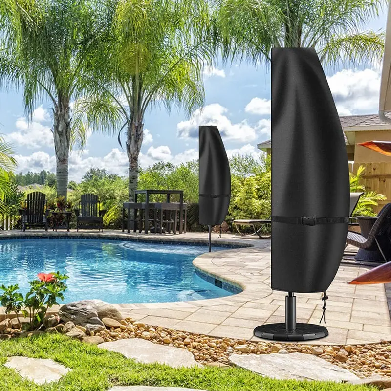 Outdoor Cantilever Umbrella Cover, Waterproof Patio Parasol Cover, Banana Straight Style, All-Season Parasol Umbrella Protection