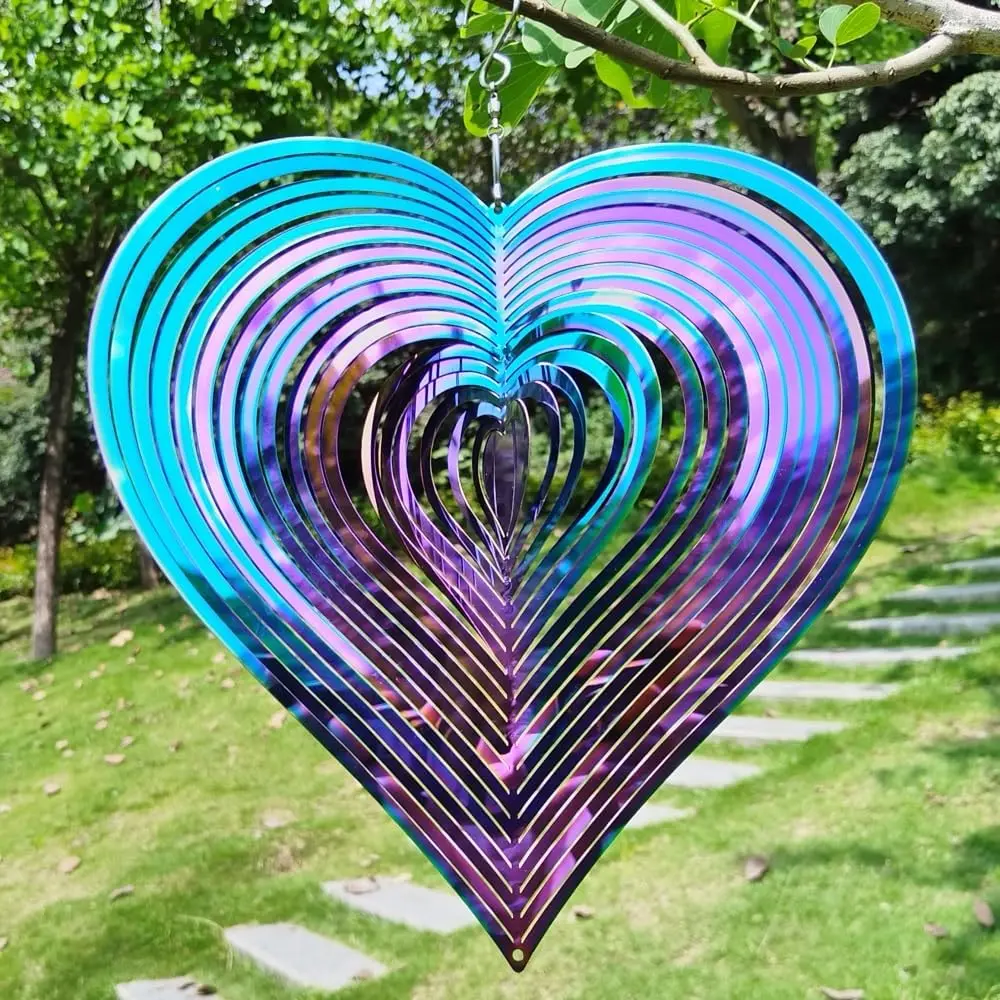 Wind Spinners Outdoor Yard Spinners - Metal Wind Spinner Outdoor , Wind Chimes for Outside, Spiral  Wind Spinner, Garden Wind Spinners, (10 inch)
