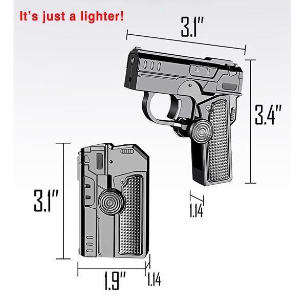 (Butane Gas Not included) Multi-Functional Folding Dual-Form Lighter, 2 In Refillable Spinner Lighter for BBQ,Camping, Kitchen outdoor (Butane Gas Not included) Multi-Functional Folding Dual-Form Lighter, 2 In Refillable Spinner Lighter for BBQ,Camping, Kitchen outdoor