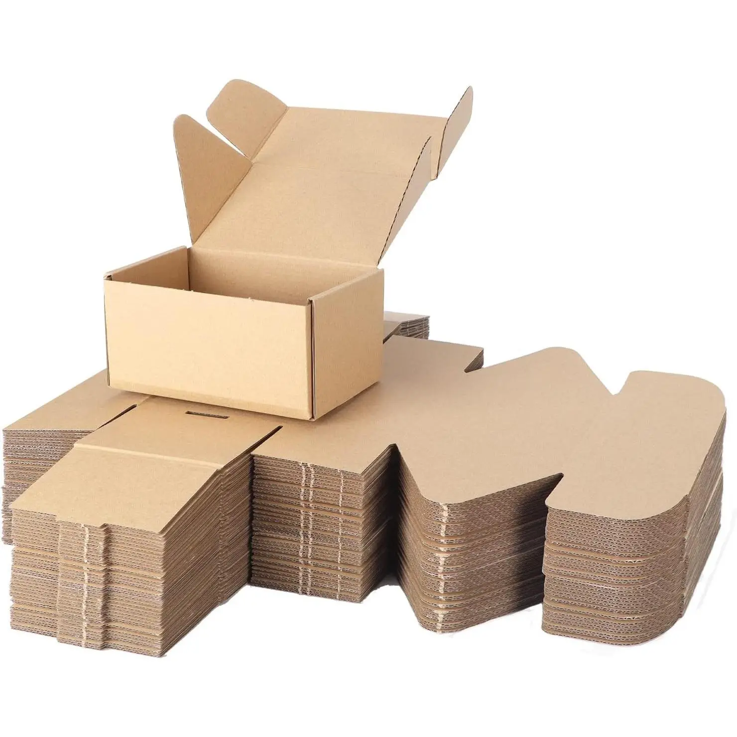 6x4x3 inch Shipping Boxes Bulk 50 Pack Brown | Tab Lock Tuck Top Mailer Boxes for Packaging Small Business, Small Cardboard Gift Boxes for Wrapping Mailing Present