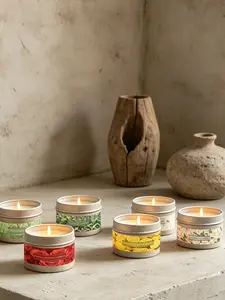 Rose Scented Soy Candle, Aromatherapy Tin Candle with Clean Burn, Decorative Home Candle for Room Ambiance, Self-Care & Gifting