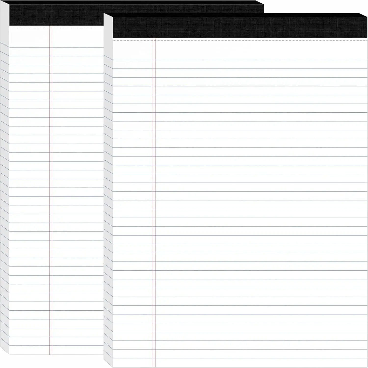 2Packs Legal Pads 8.5 x 11 Inch, 50Sheets/Pack, College Ruled & Perforated White Writing Pads, Pads of Paper 8.5 x 11, Lined Note Pads with Sturdy Backing for Office, Business & School Supplies